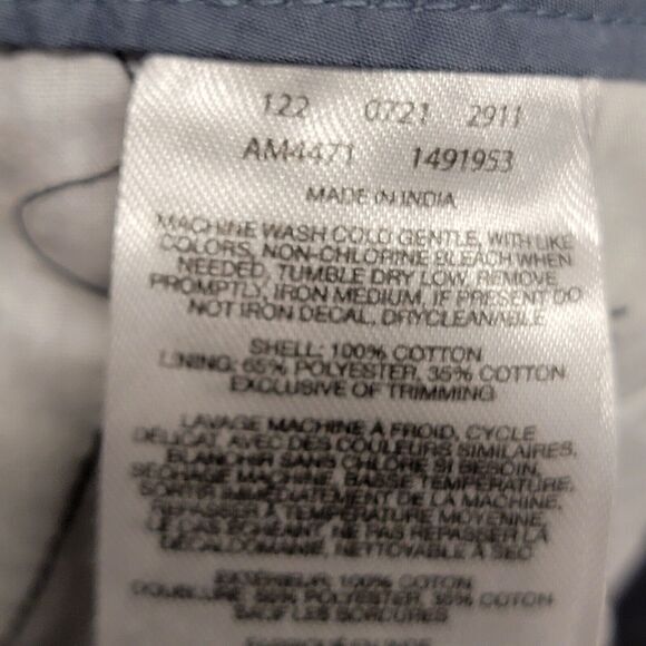 Columbia Sportswear Washed Out Shorts Men's Size 36 Blue Flat Front Chino - Picture 3 of 8